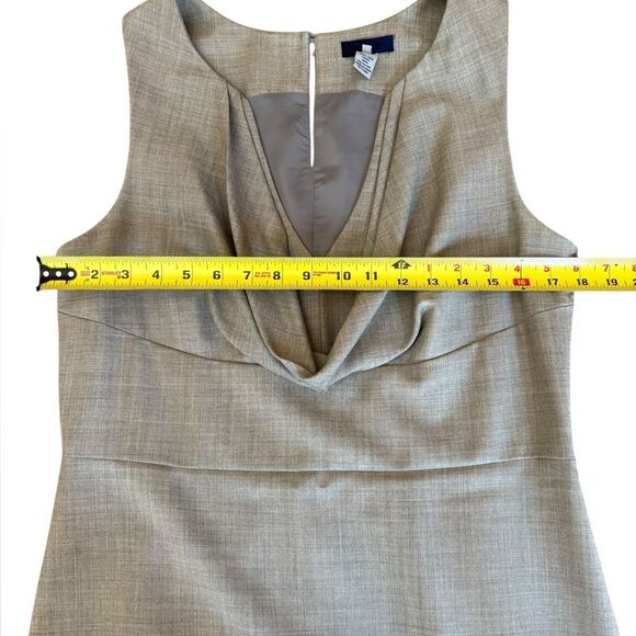 J Crew Wool Dress Gray Knee Length Draped Neck Womens Size 12 - Picture 7 of 8